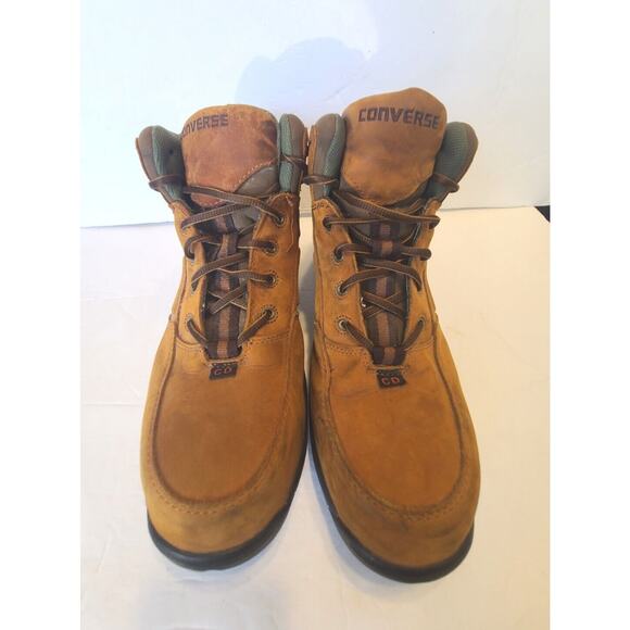 Converse Mens ASTM F2413-05 Leather Steel Toe Brown Work Boots size 14 - Picture 3 of 12